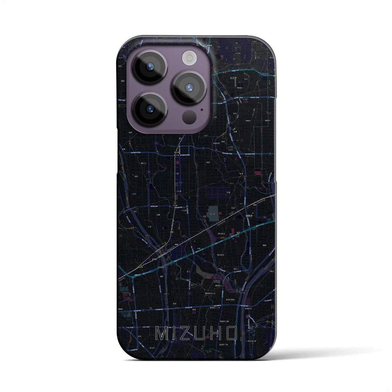 【瑞穂(岐阜県)】地図柄iPhoneケース(バックカバータイプ)
