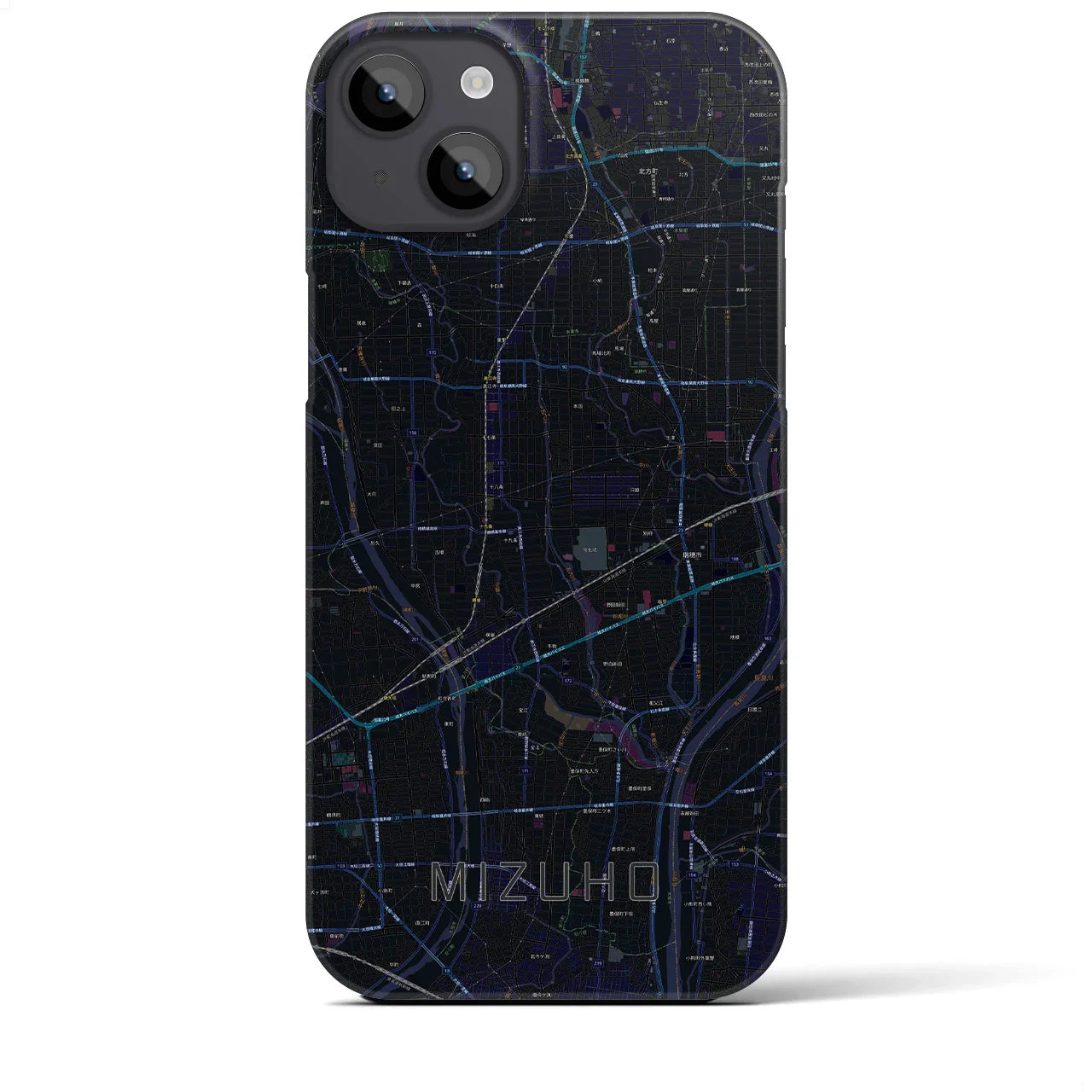【瑞穂(岐阜県)】地図柄iPhoneケース(バックカバータイプ)