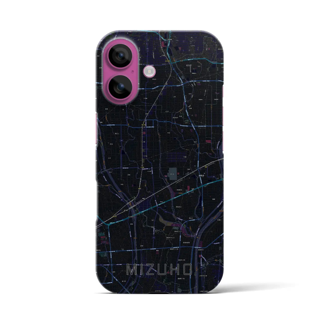 【瑞穂(岐阜県)】地図柄iPhoneケース(バックカバータイプ)