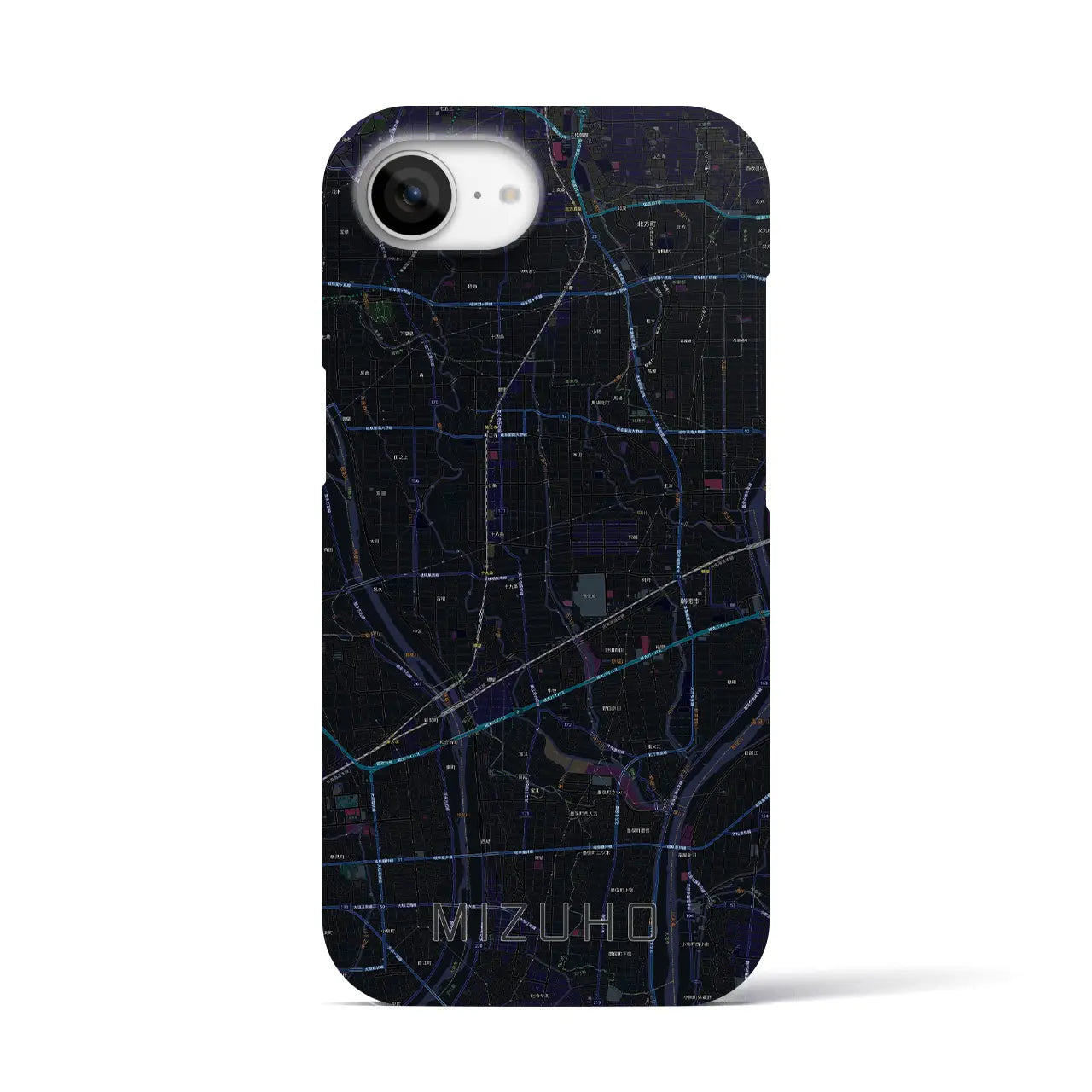 【瑞穂(岐阜県)】地図柄iPhoneケース(バックカバータイプ)