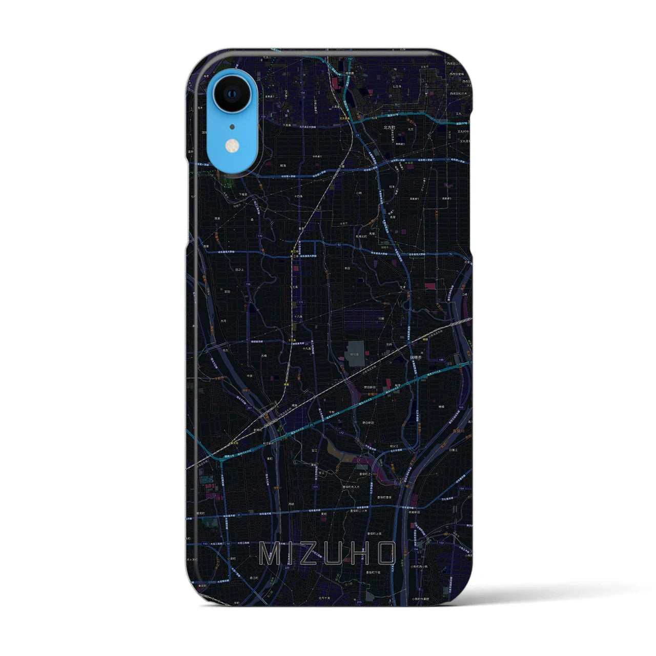 【瑞穂(岐阜県)】地図柄iPhoneケース(バックカバータイプ)