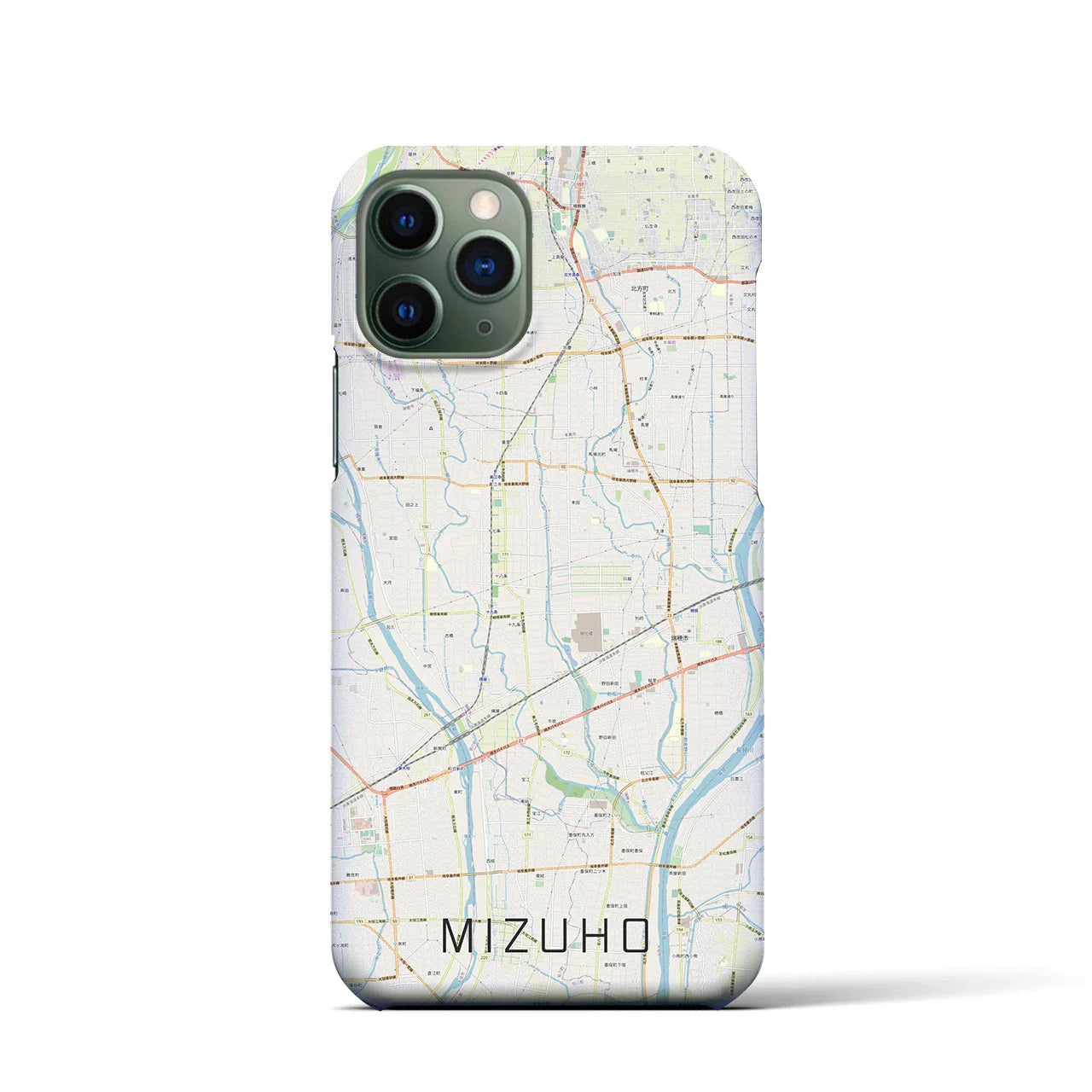 【瑞穂(岐阜県)】地図柄iPhoneケース(バックカバータイプ)