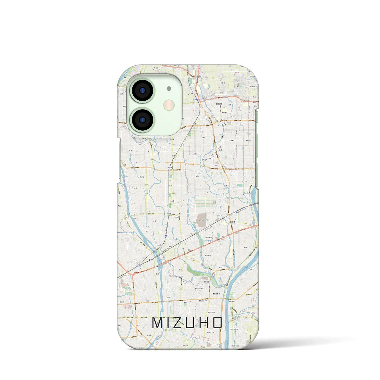 【瑞穂(岐阜県)】地図柄iPhoneケース(バックカバータイプ)