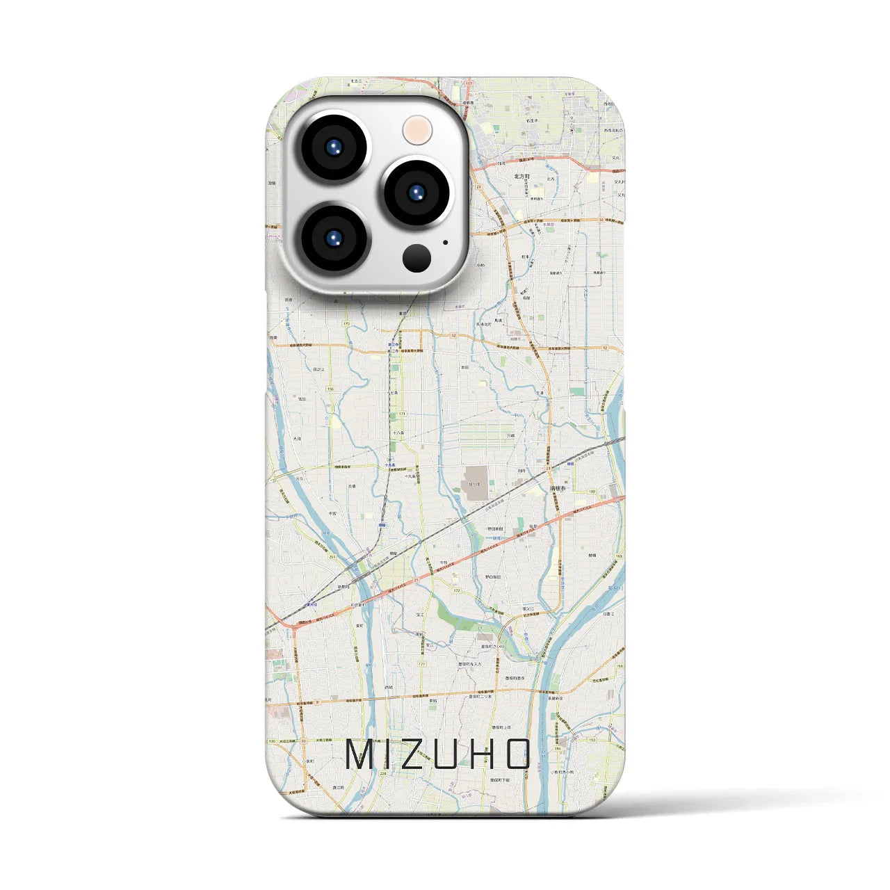 【瑞穂(岐阜県)】地図柄iPhoneケース(バックカバータイプ)