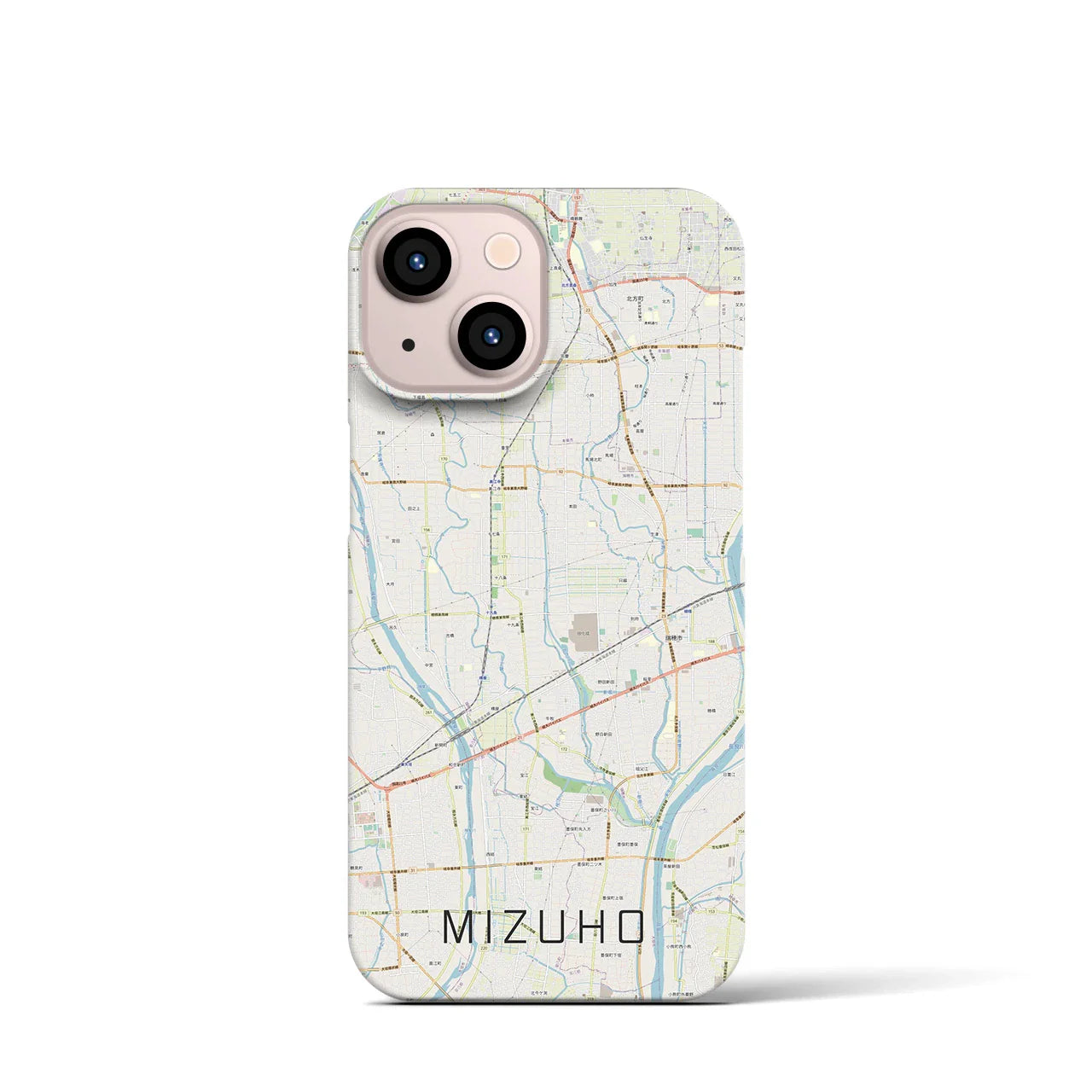 【瑞穂(岐阜県)】地図柄iPhoneケース(バックカバータイプ)