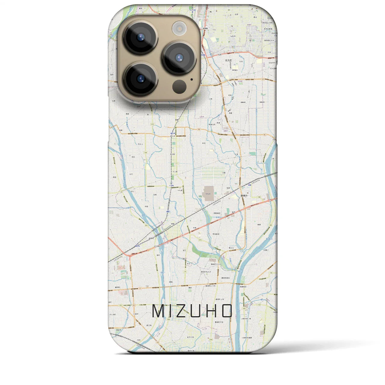 【瑞穂(岐阜県)】地図柄iPhoneケース(バックカバータイプ)