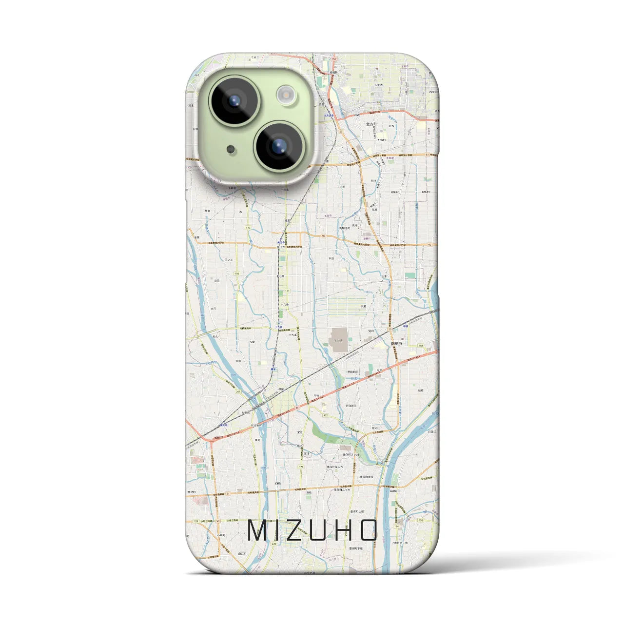 【瑞穂(岐阜県)】地図柄iPhoneケース(バックカバータイプ)