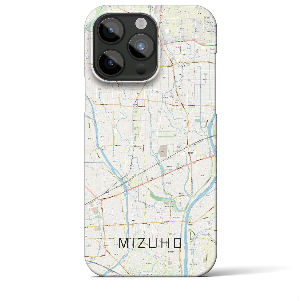 【瑞穂(岐阜県)】地図柄iPhoneケース(バックカバータイプ)