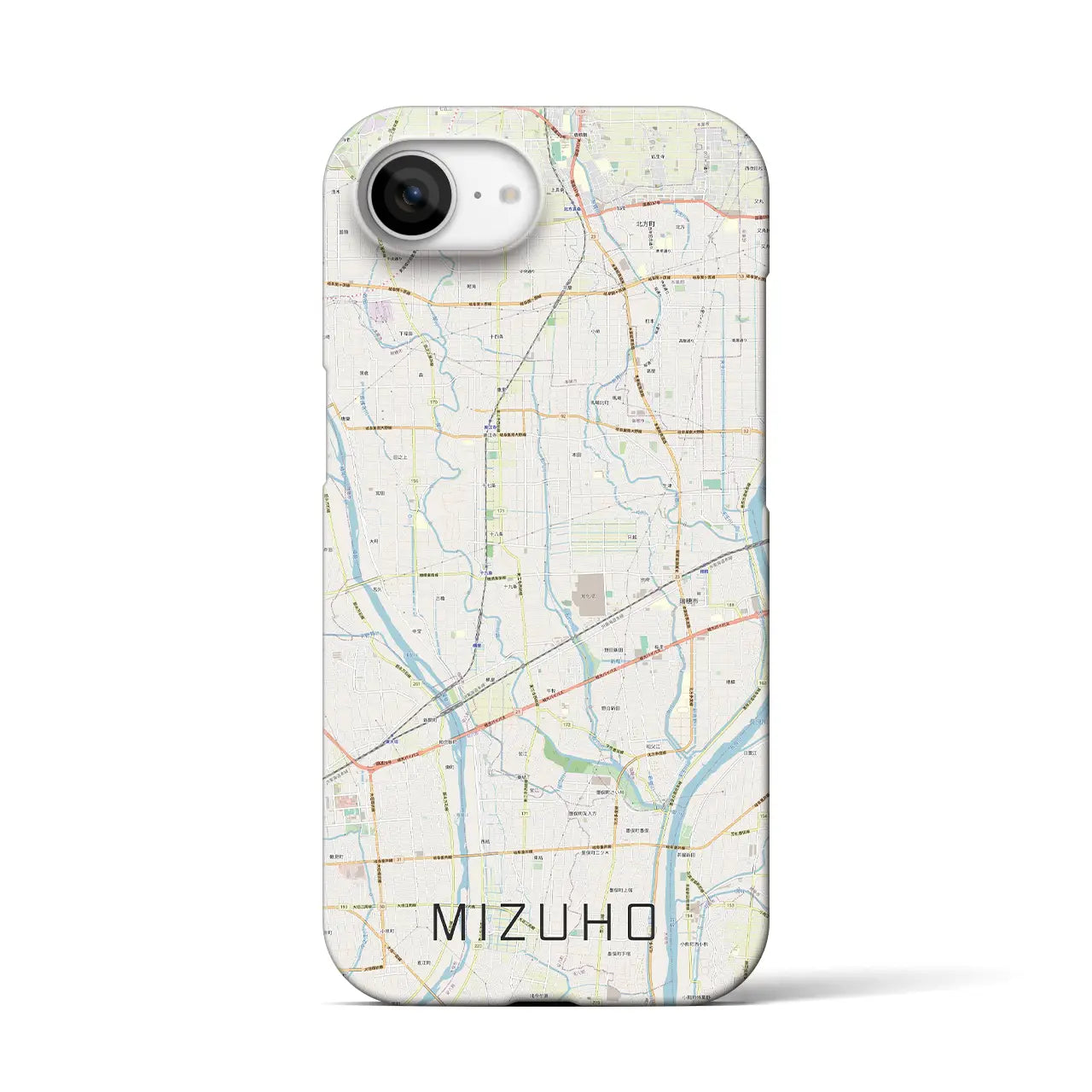 【瑞穂(岐阜県)】地図柄iPhoneケース(バックカバータイプ)