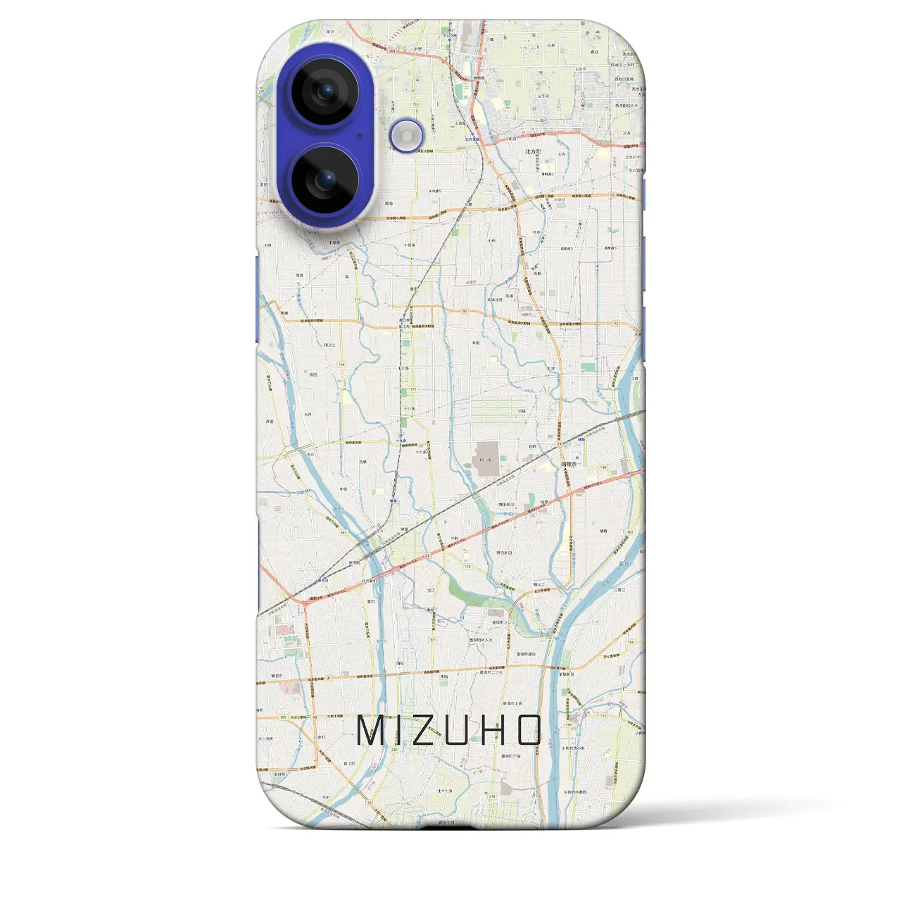 【瑞穂(岐阜県)】地図柄iPhoneケース(バックカバータイプ)ナチュラル・iPhone 16 Pro Max 用