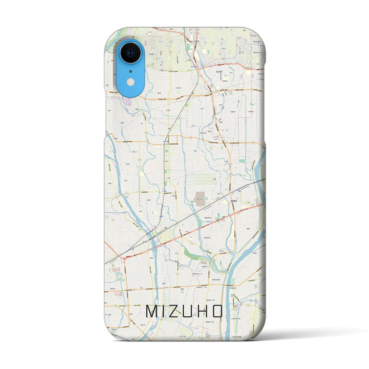 【瑞穂(岐阜県)】地図柄iPhoneケース(バックカバータイプ)