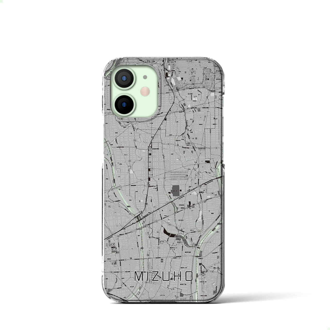 【瑞穂(岐阜県)】地図柄iPhoneケース(クリアタイプ)