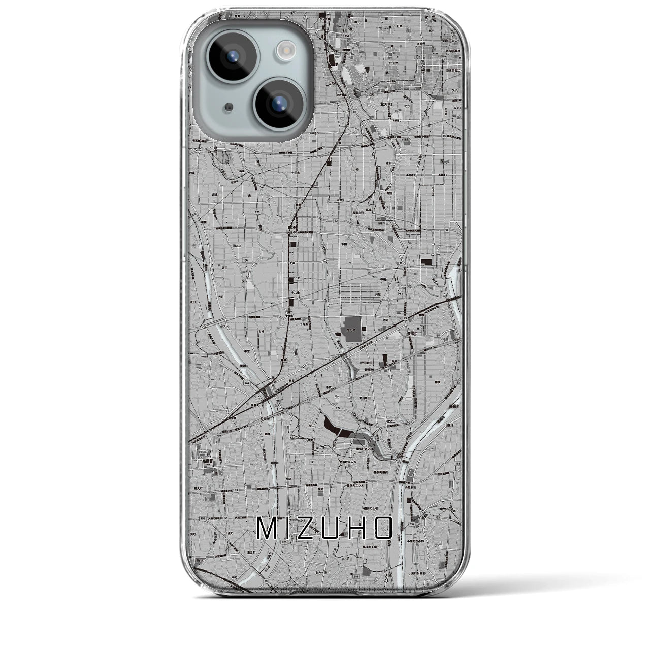 【瑞穂(岐阜県)】地図柄iPhoneケース(クリアタイプ)