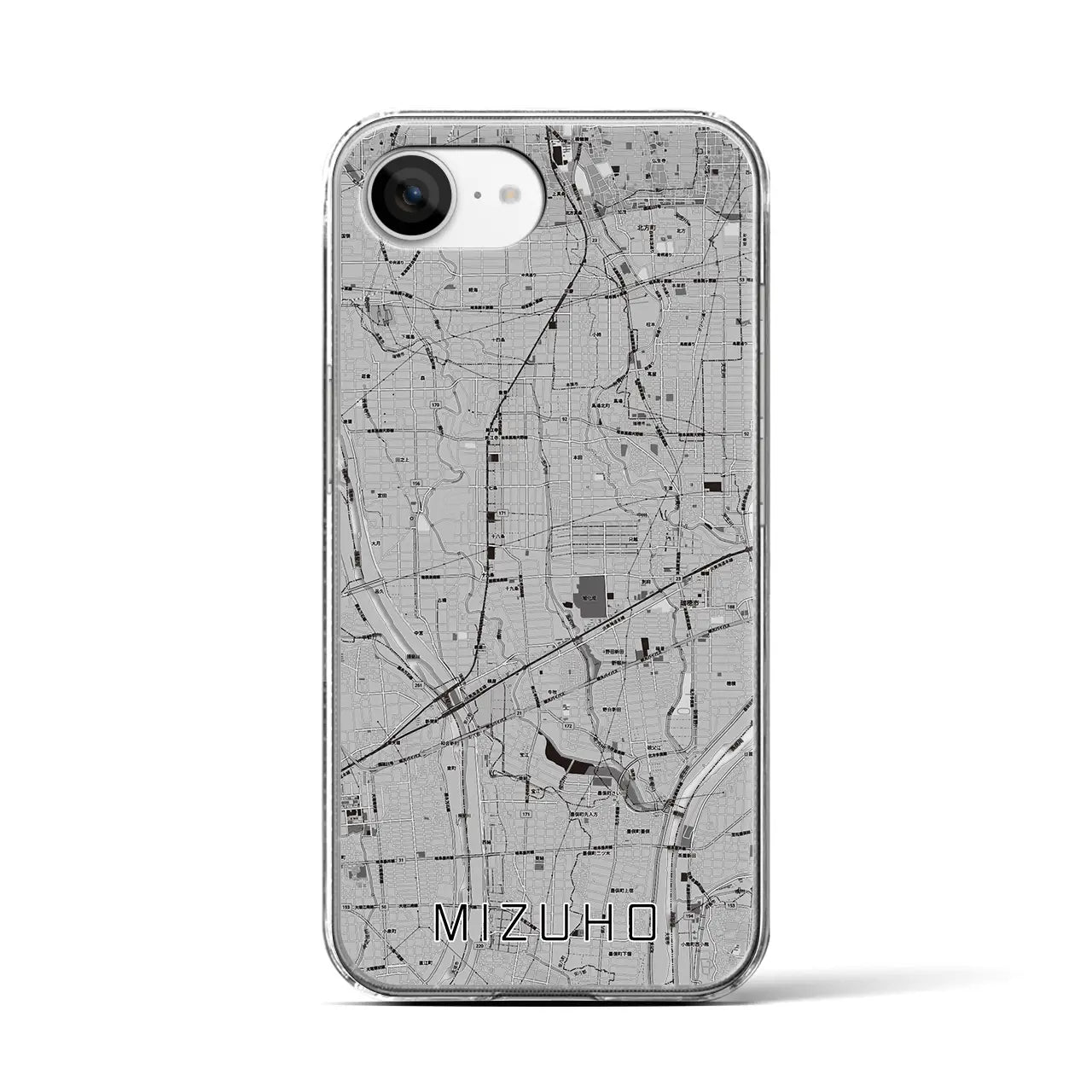 【瑞穂(岐阜県)】地図柄iPhoneケース(クリアタイプ)