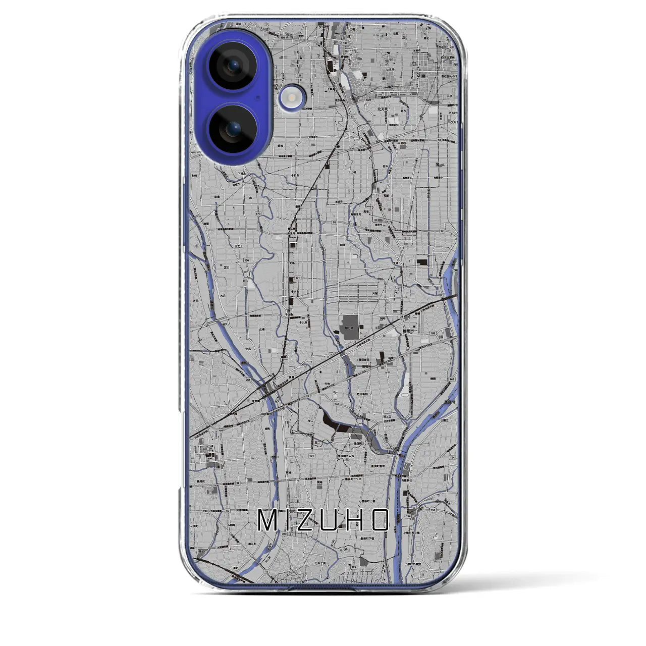 【瑞穂(岐阜県)】地図柄iPhoneケース(クリアタイプ)