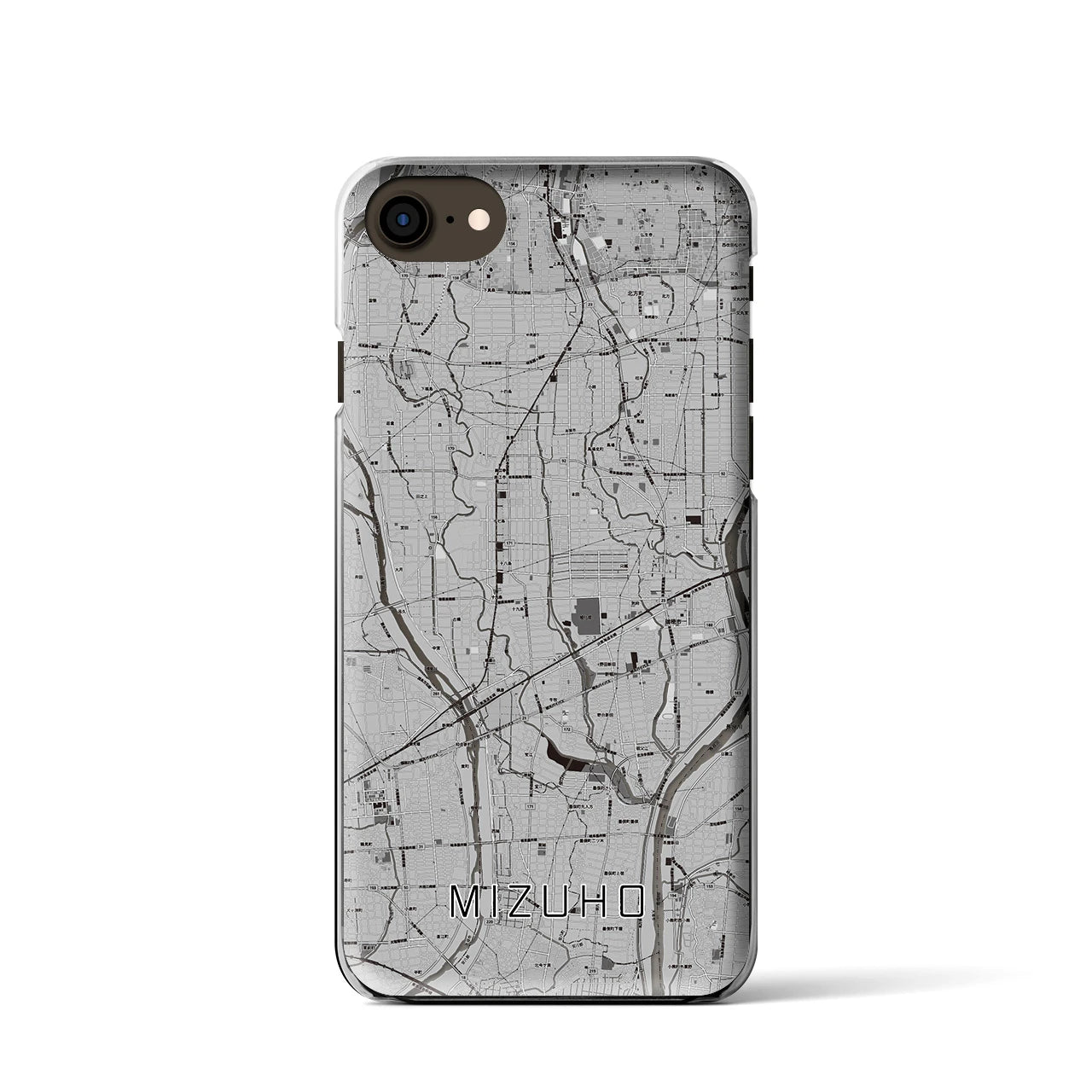 【瑞穂(岐阜県)】地図柄iPhoneケース(クリアタイプ)