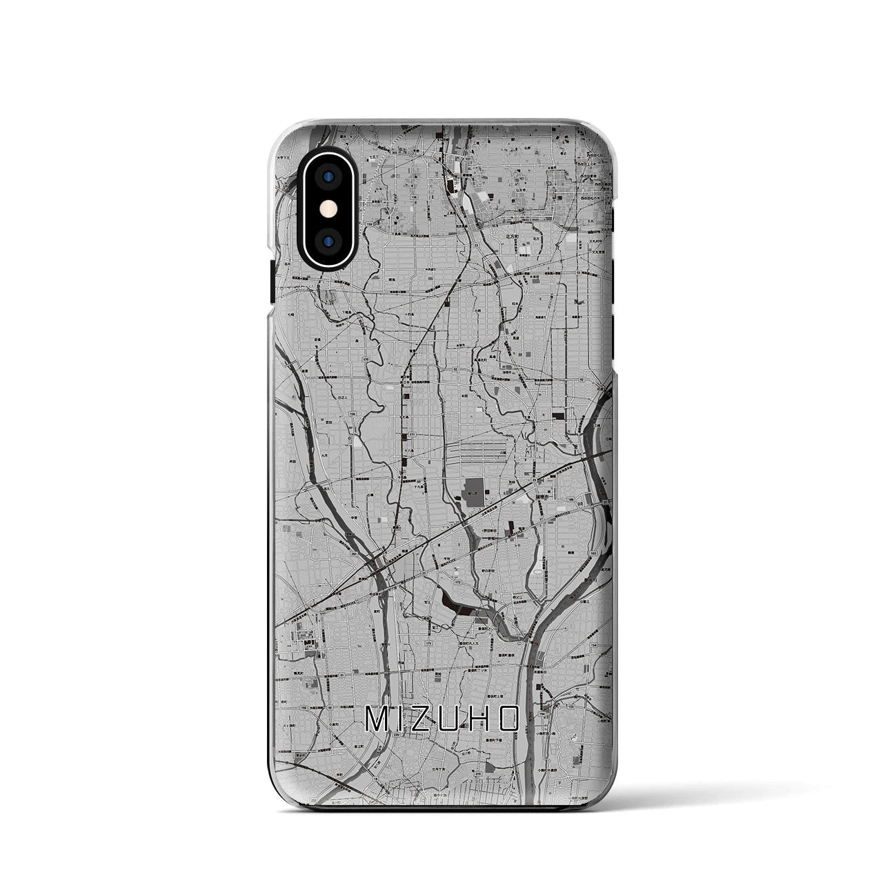【瑞穂(岐阜県)】地図柄iPhoneケース(クリアタイプ)