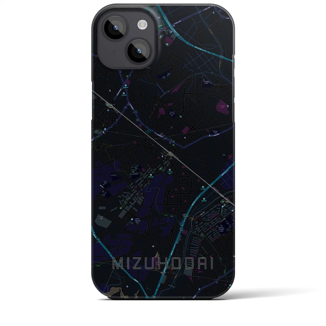 【みずほ台(埼玉県)】地図柄iPhoneケース(バックカバータイプ)