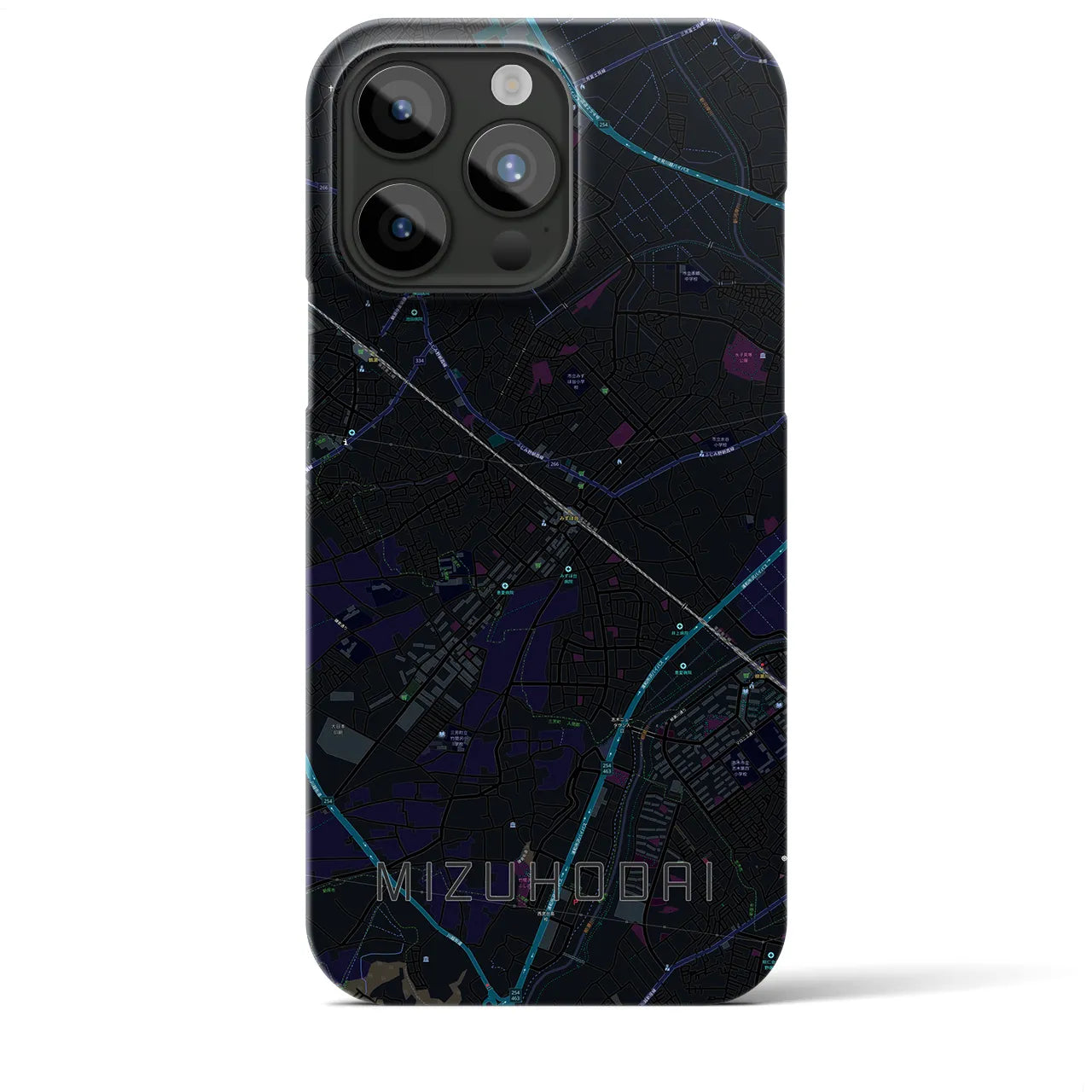 【みずほ台(埼玉県)】地図柄iPhoneケース(バックカバータイプ)