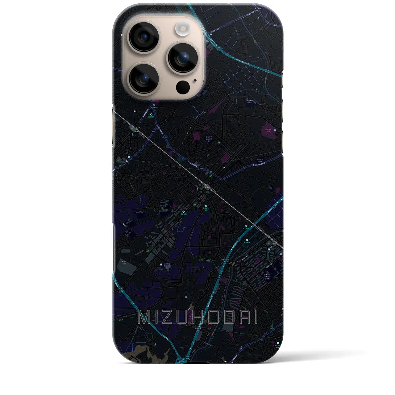 【みずほ台(埼玉県)】地図柄iPhoneケース(バックカバータイプ)