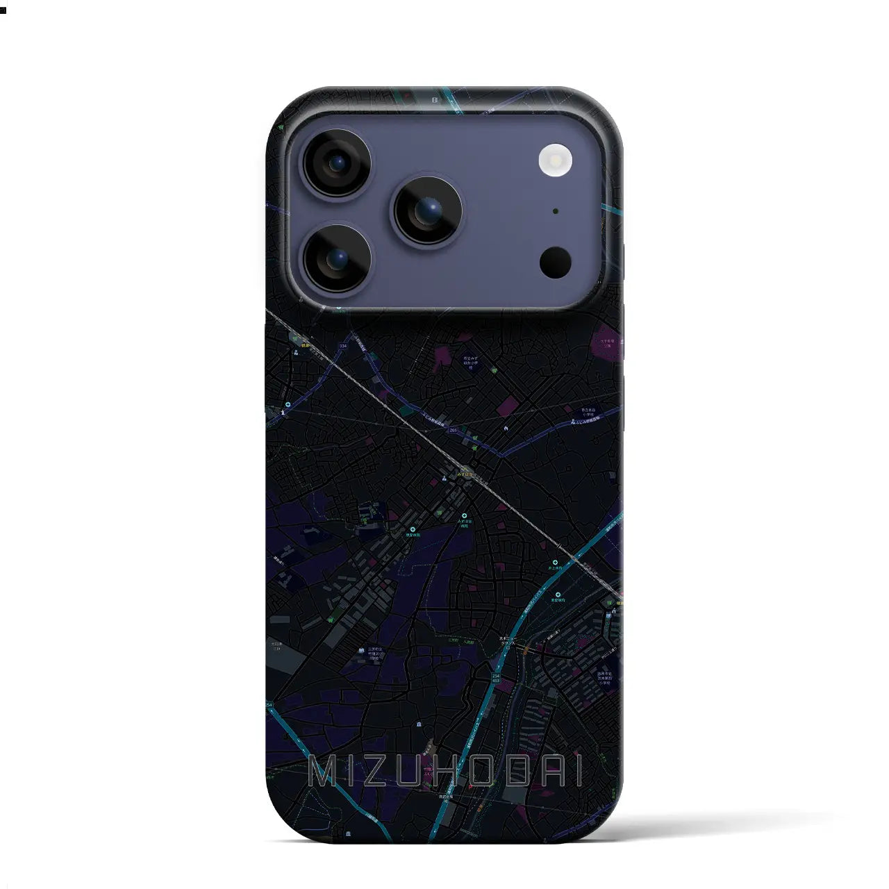 【みずほ台(埼玉県)】地図柄iPhoneケース(バックカバータイプ)