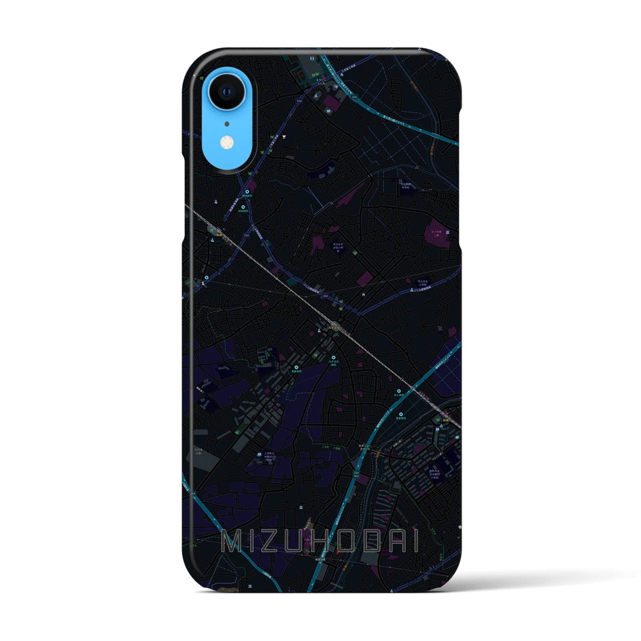 【みずほ台(埼玉県)】地図柄iPhoneケース(バックカバータイプ)