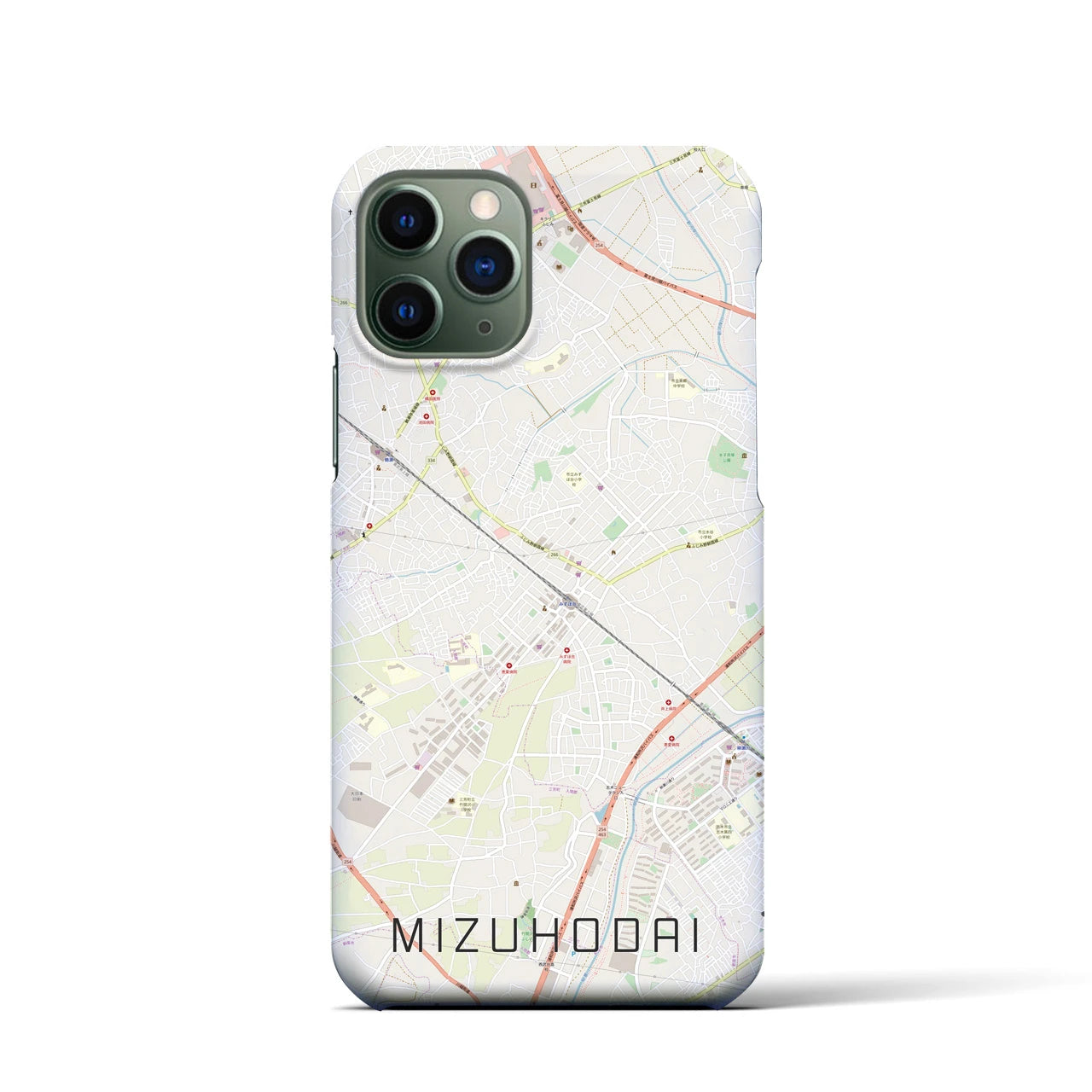 【みずほ台(埼玉県)】地図柄iPhoneケース(バックカバータイプ)