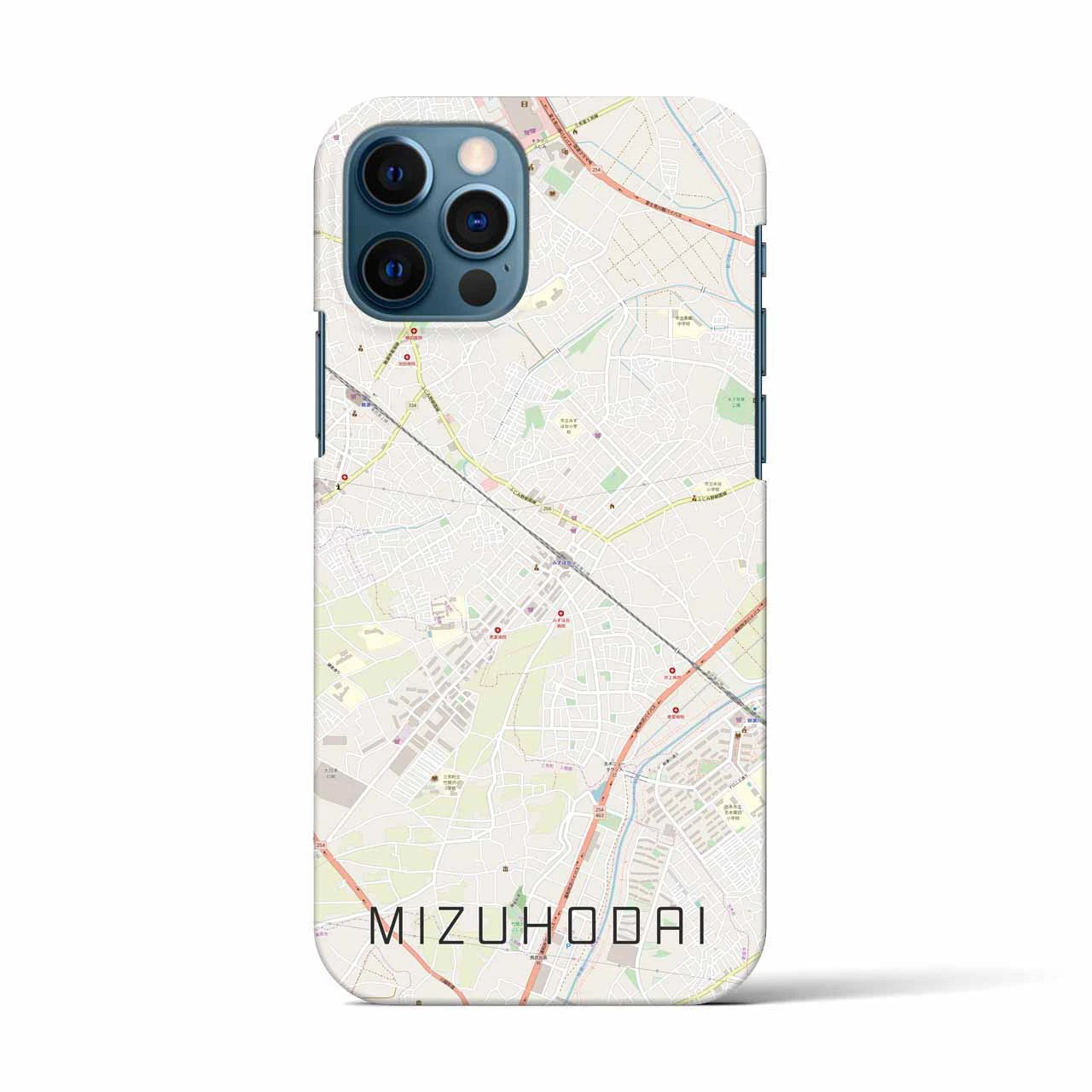 【みずほ台(埼玉県)】地図柄iPhoneケース(バックカバータイプ)