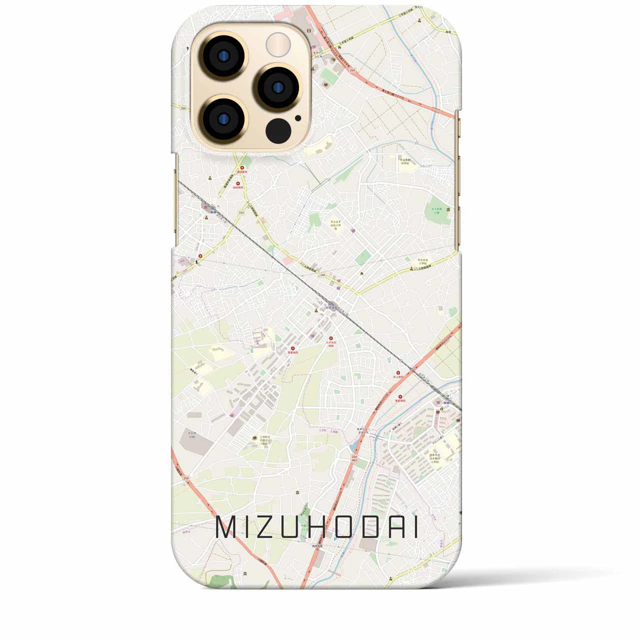【みずほ台(埼玉県)】地図柄iPhoneケース(バックカバータイプ)
