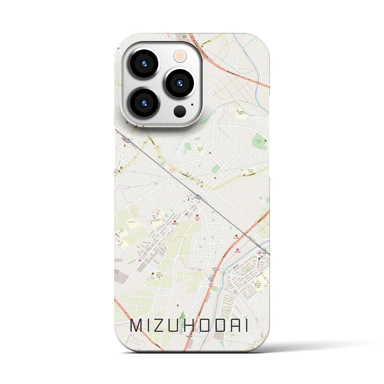 【みずほ台(埼玉県)】地図柄iPhoneケース(バックカバータイプ)