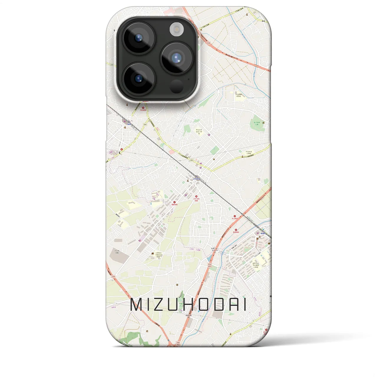 【みずほ台(埼玉県)】地図柄iPhoneケース(バックカバータイプ)