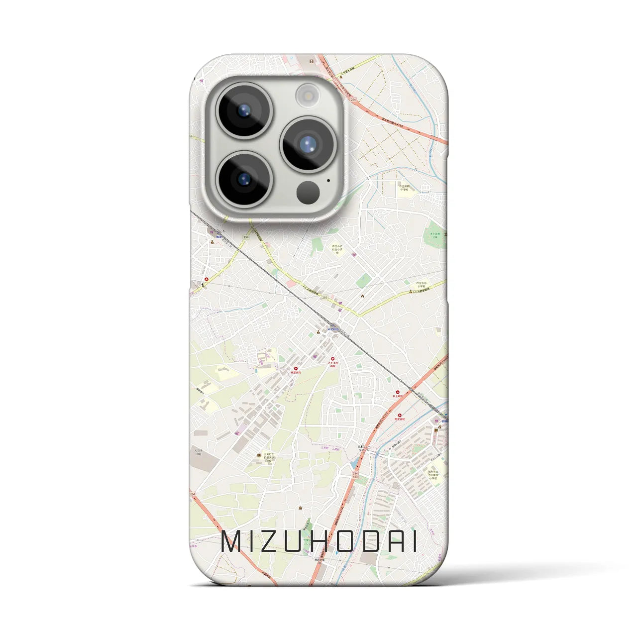 【みずほ台(埼玉県)】地図柄iPhoneケース(バックカバータイプ)