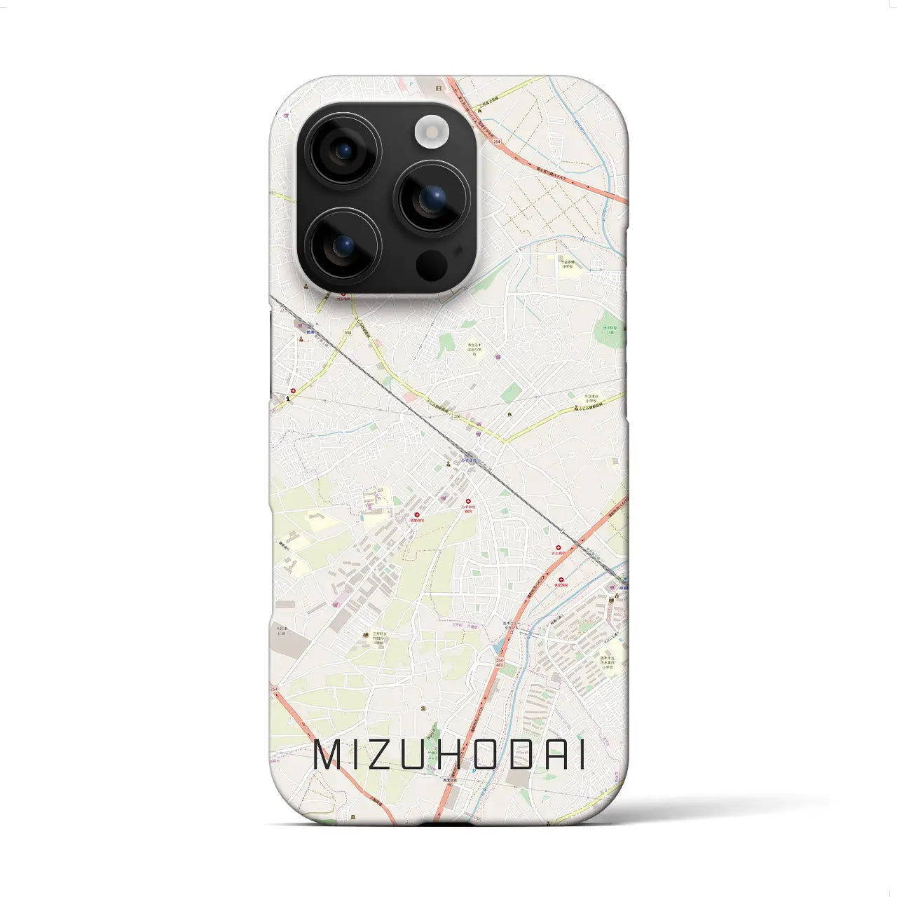 【みずほ台(埼玉県)】地図柄iPhoneケース(バックカバータイプ)