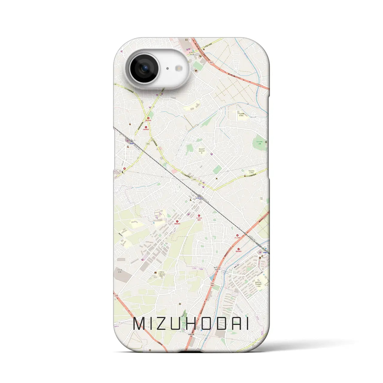 【みずほ台(埼玉県)】地図柄iPhoneケース(バックカバータイプ)