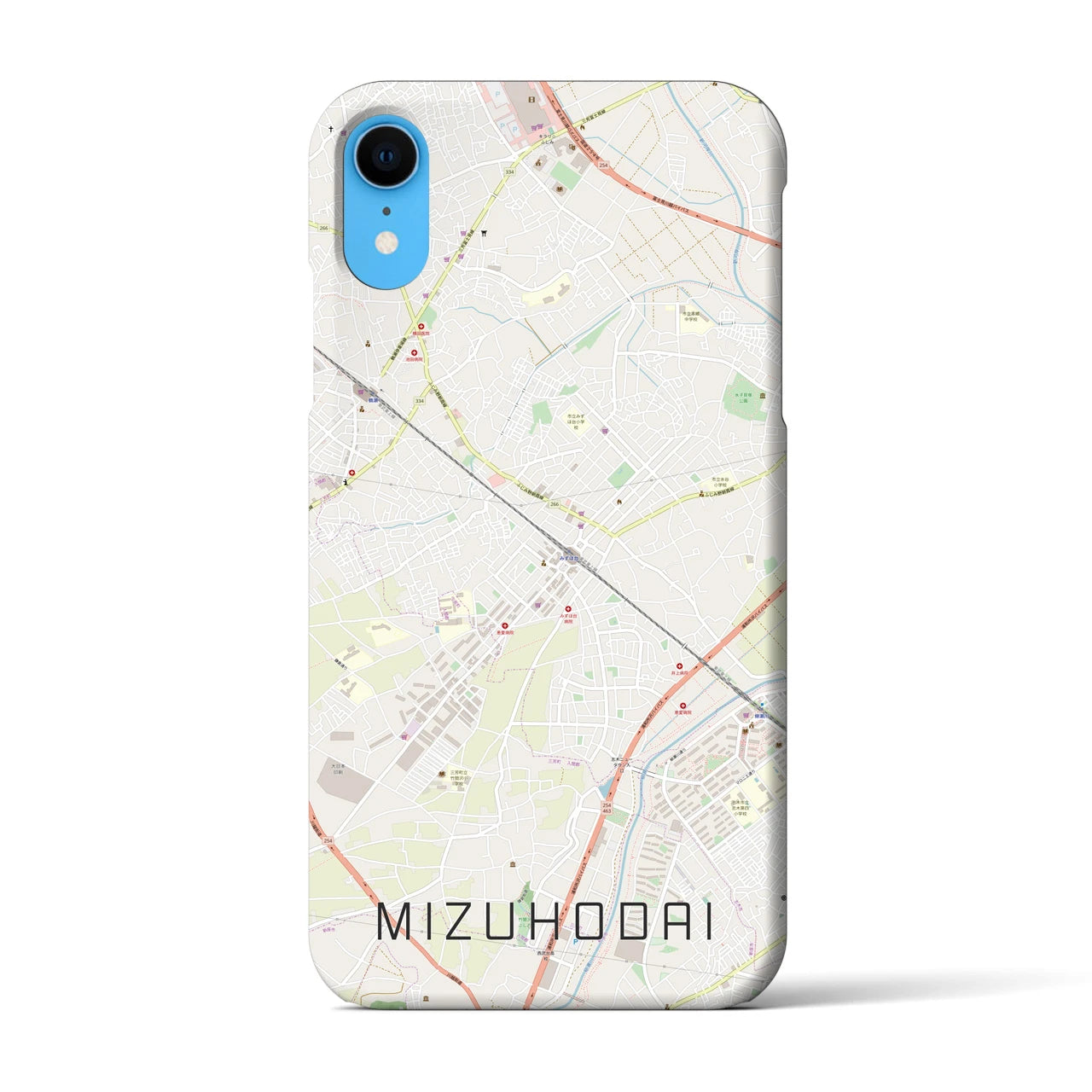 【みずほ台(埼玉県)】地図柄iPhoneケース(バックカバータイプ)