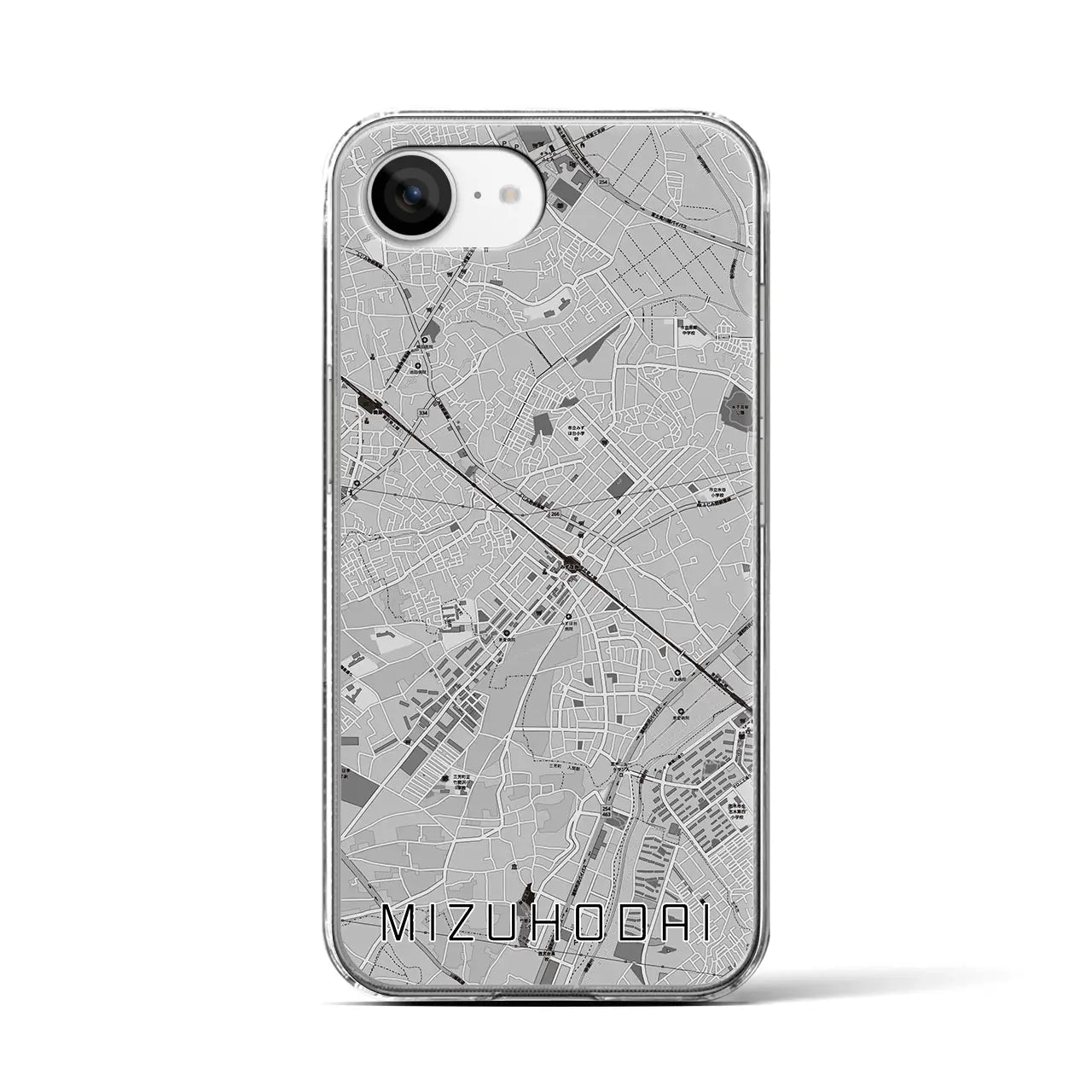 【みずほ台(埼玉県)】地図柄iPhoneケース(クリアタイプ)