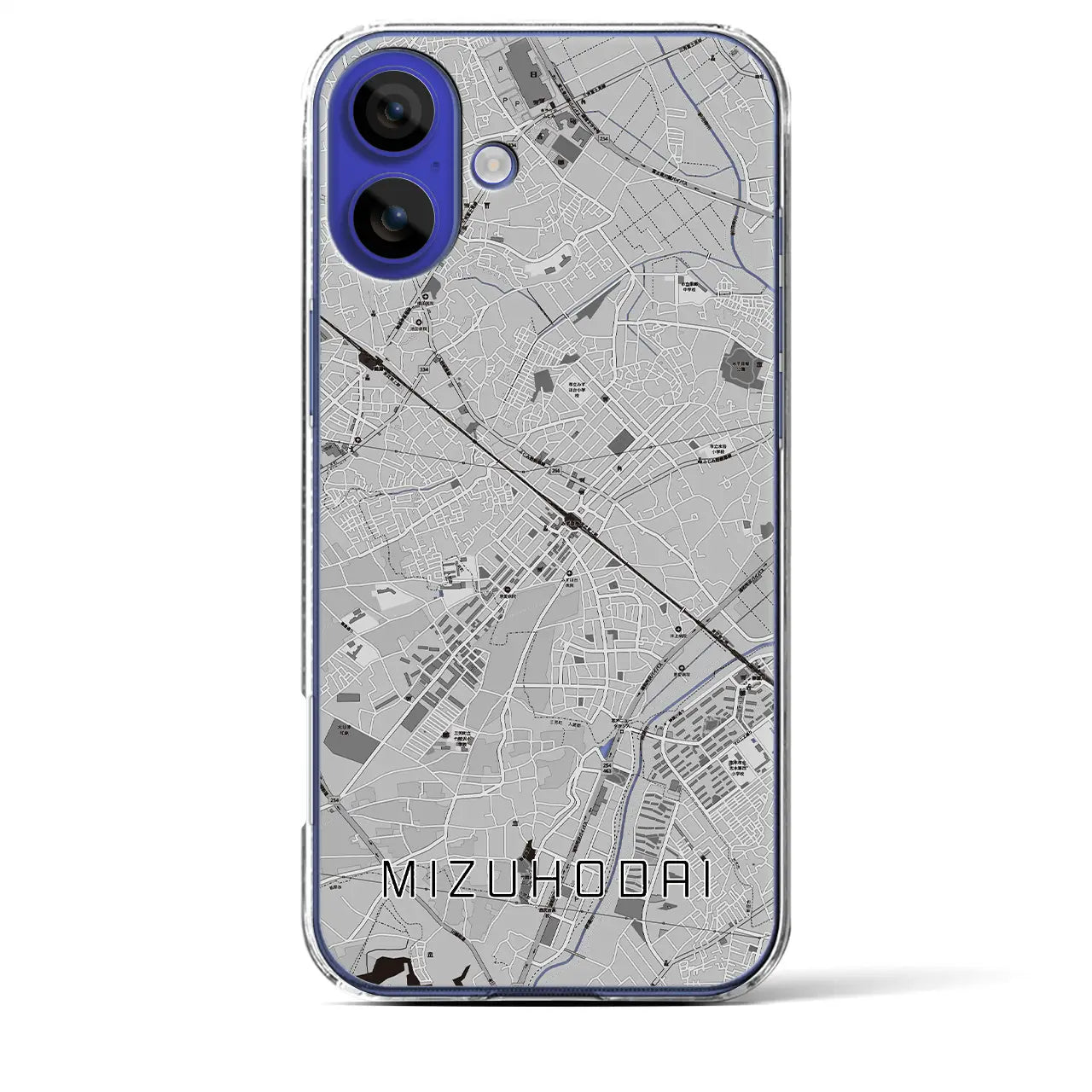 【みずほ台(埼玉県)】地図柄iPhoneケース(クリアタイプ)