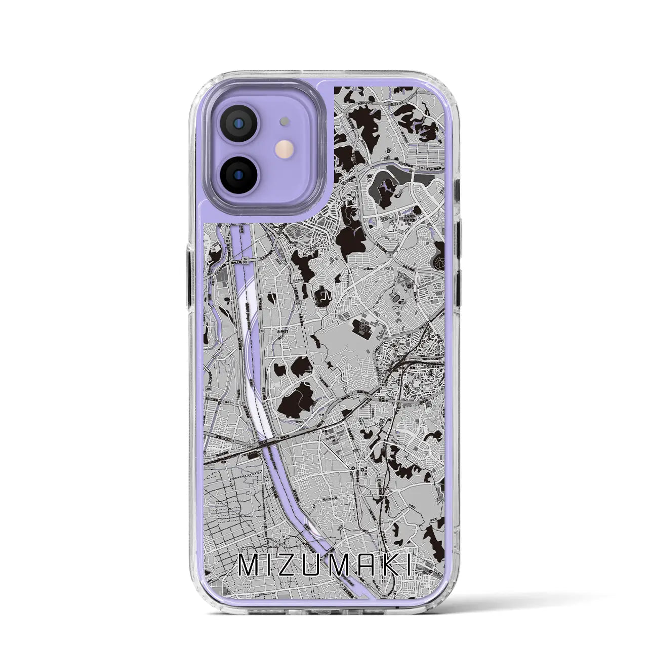 【水巻(福岡県)】地図柄iPhoneケース(MagSafeタイプ)