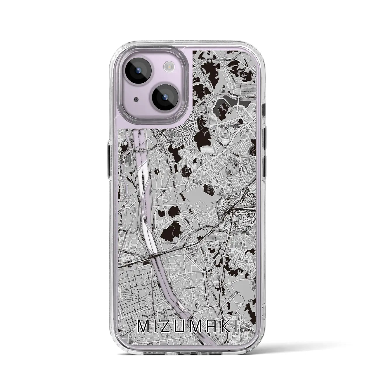 【水巻(福岡県)】地図柄iPhoneケース(MagSafeタイプ)