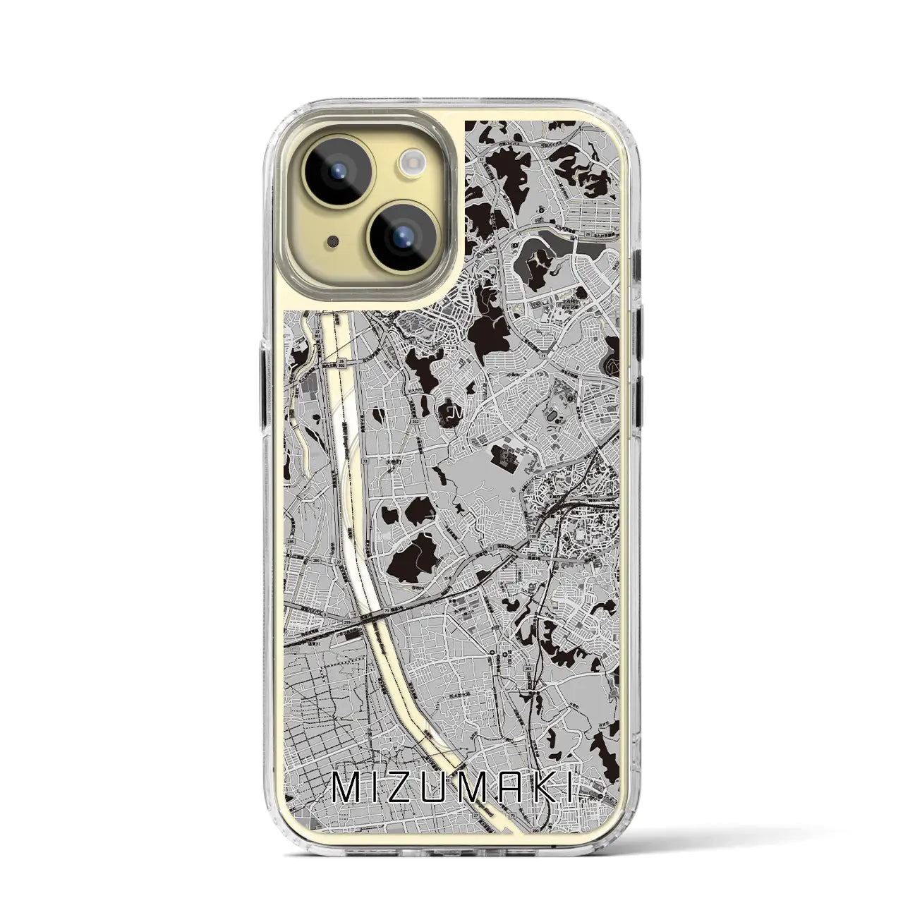 【水巻(福岡県)】地図柄iPhoneケース(MagSafeタイプ)