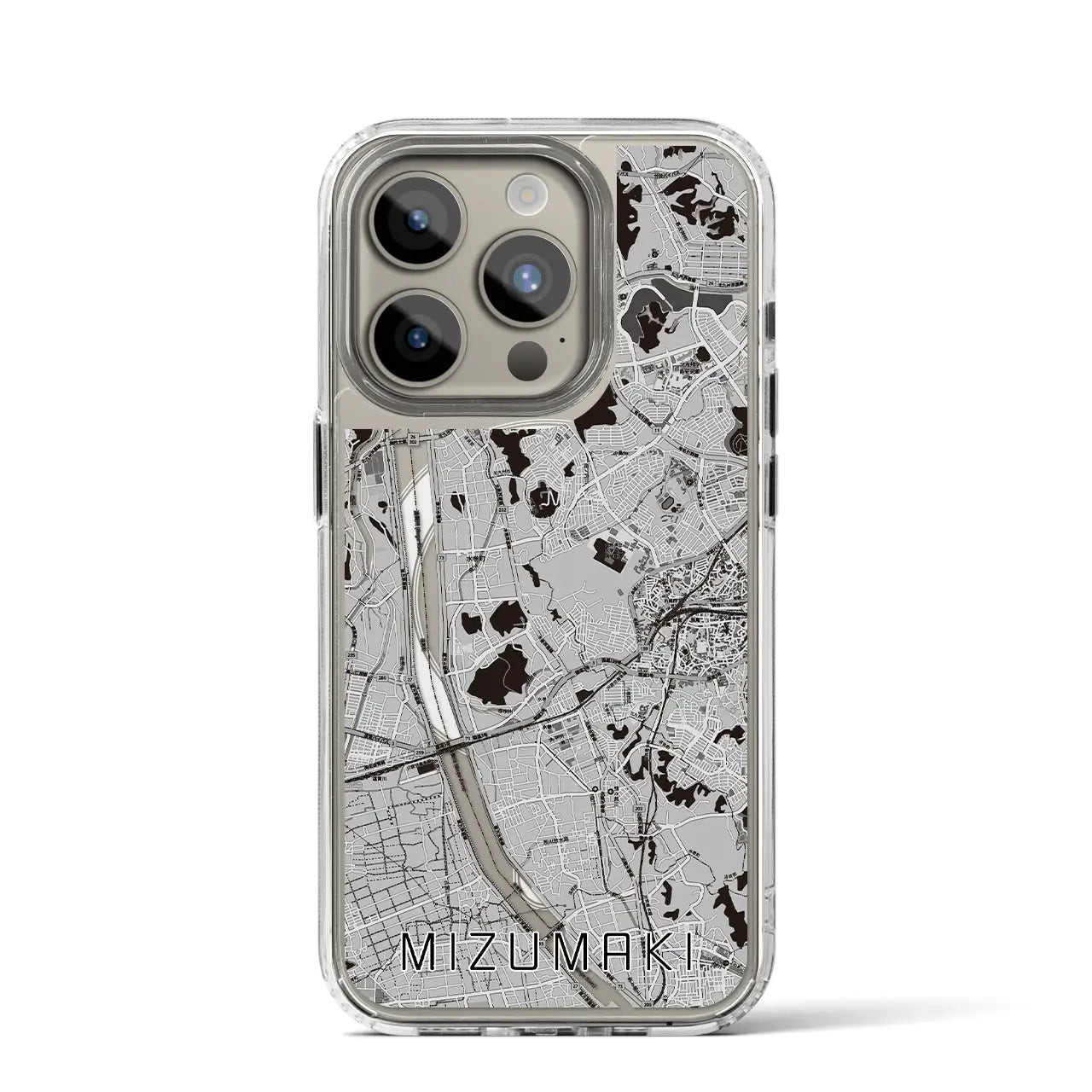 【水巻(福岡県)】地図柄iPhoneケース(MagSafeタイプ)
