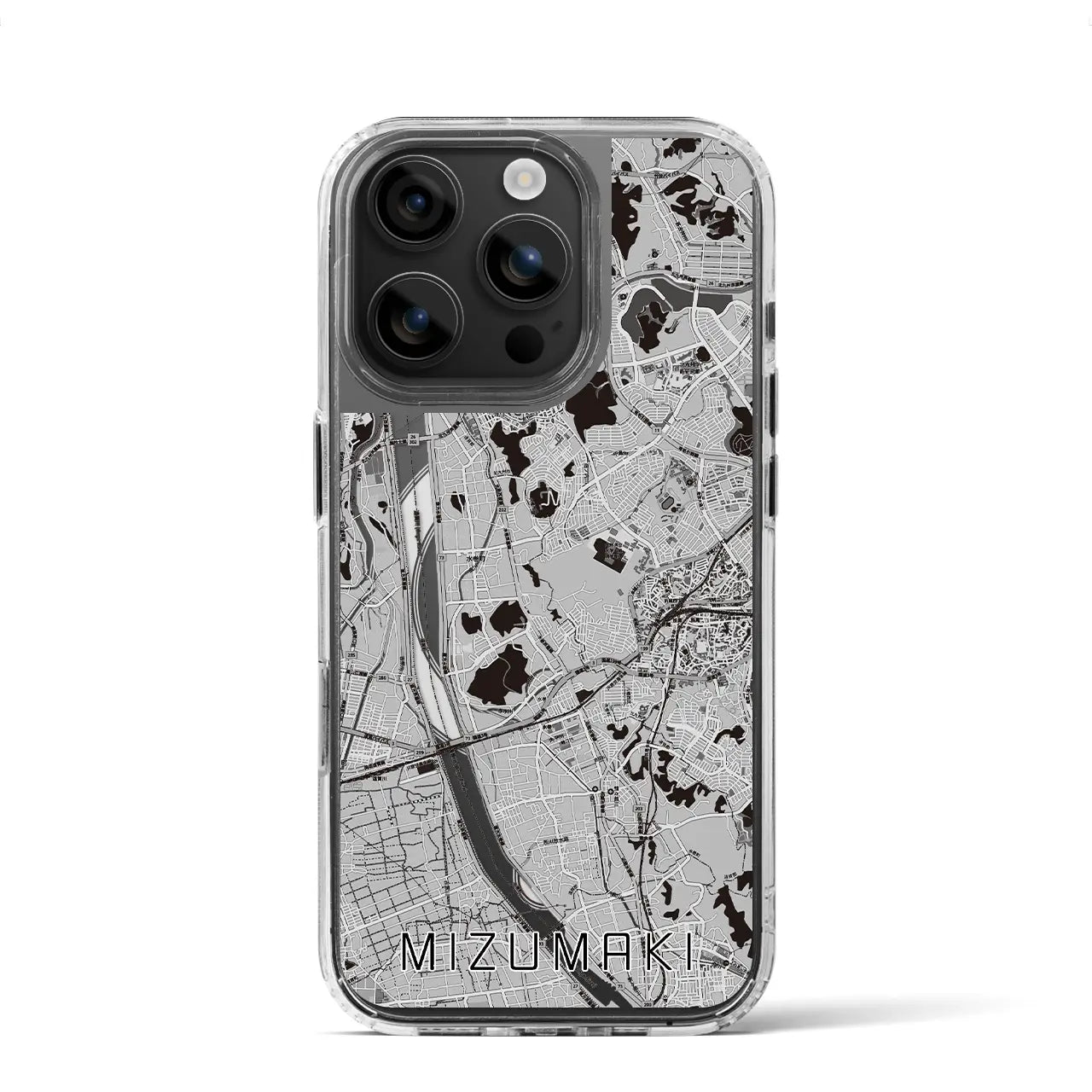 【水巻(福岡県)】地図柄iPhoneケース(MagSafeタイプ)