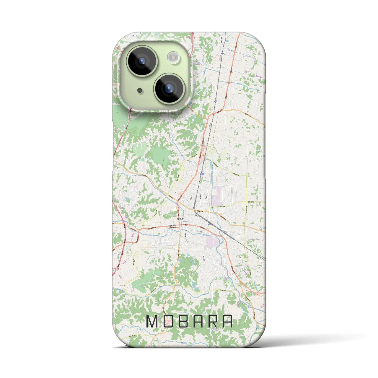 【茂原(千葉県)】地図柄iPhoneケース(バックカバータイプ)