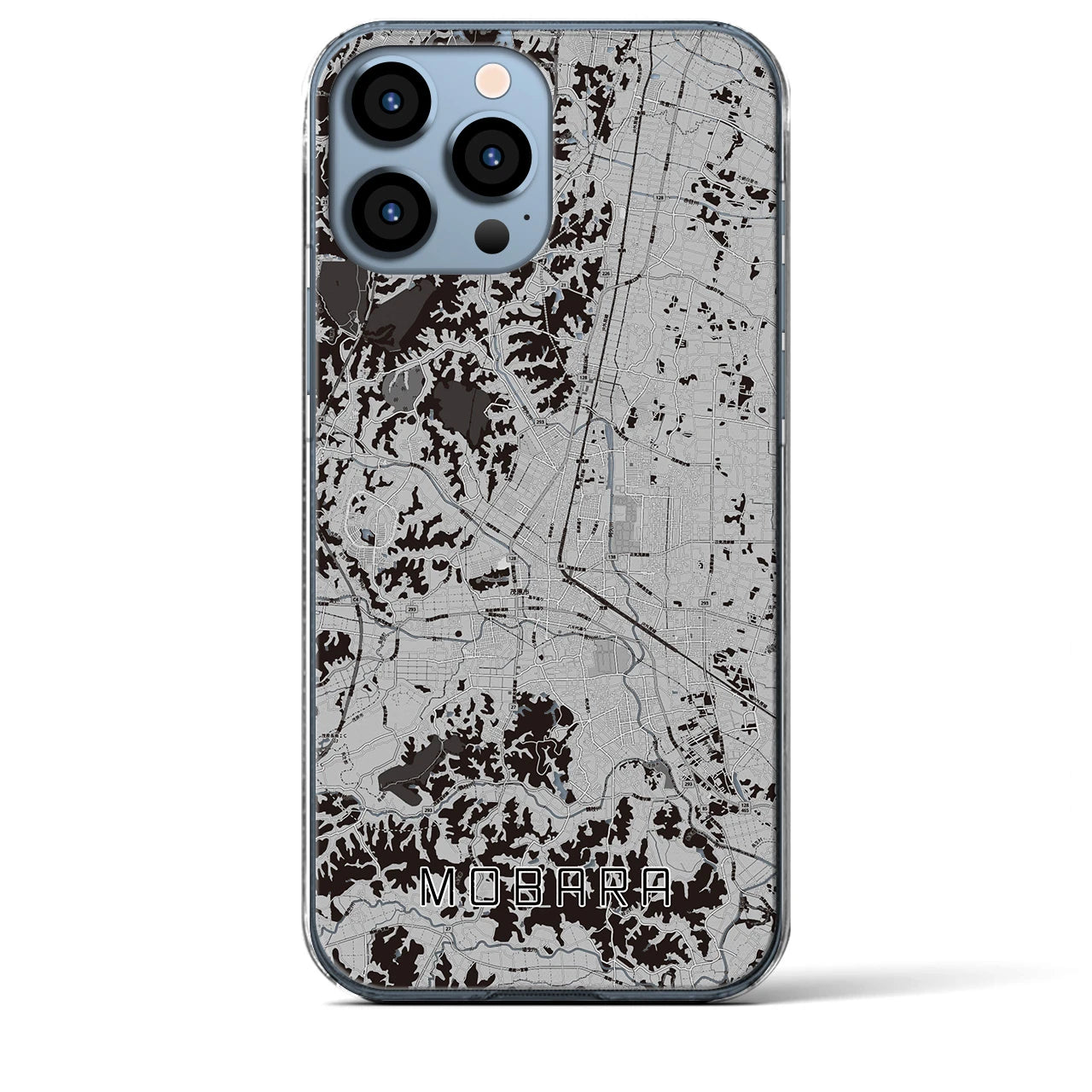 【茂原(千葉県)】地図柄iPhoneケース(クリアタイプ)