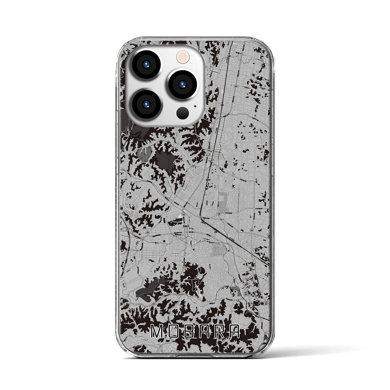 【茂原(千葉県)】地図柄iPhoneケース(クリアタイプ)