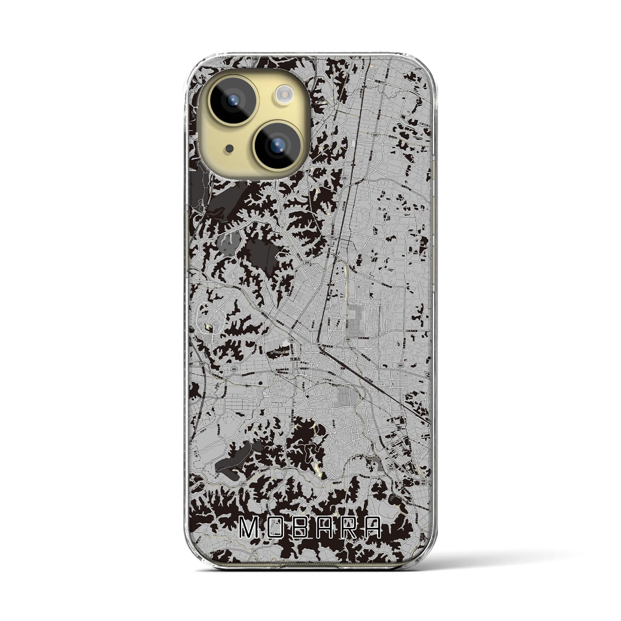 【茂原(千葉県)】地図柄iPhoneケース(クリアタイプ)