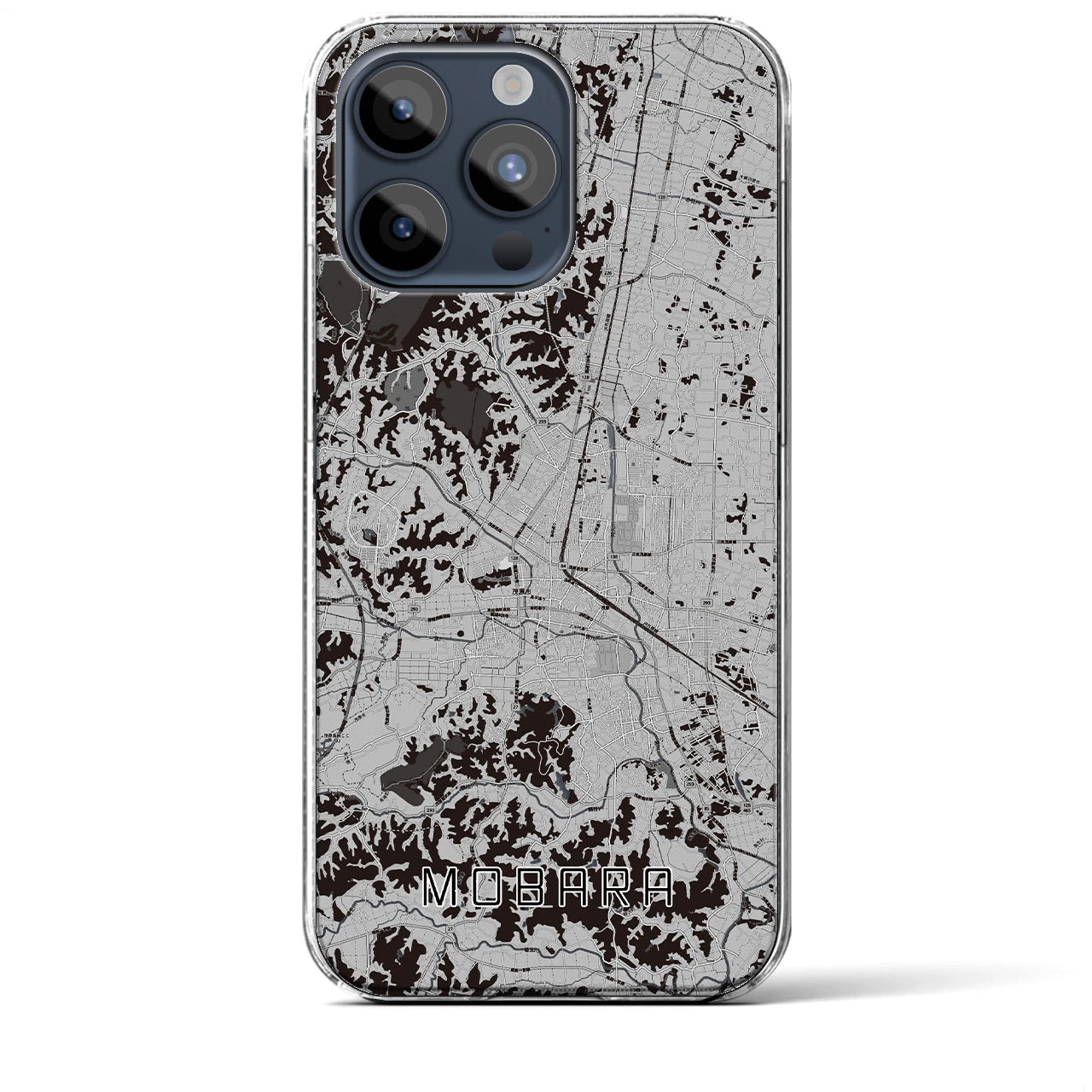 【茂原(千葉県)】地図柄iPhoneケース(クリアタイプ)