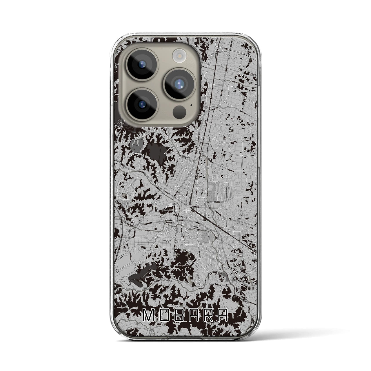 【茂原(千葉県)】地図柄iPhoneケース(クリアタイプ)