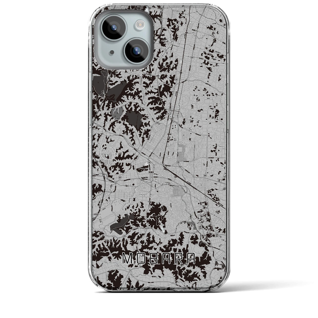 【茂原(千葉県)】地図柄iPhoneケース(クリアタイプ)