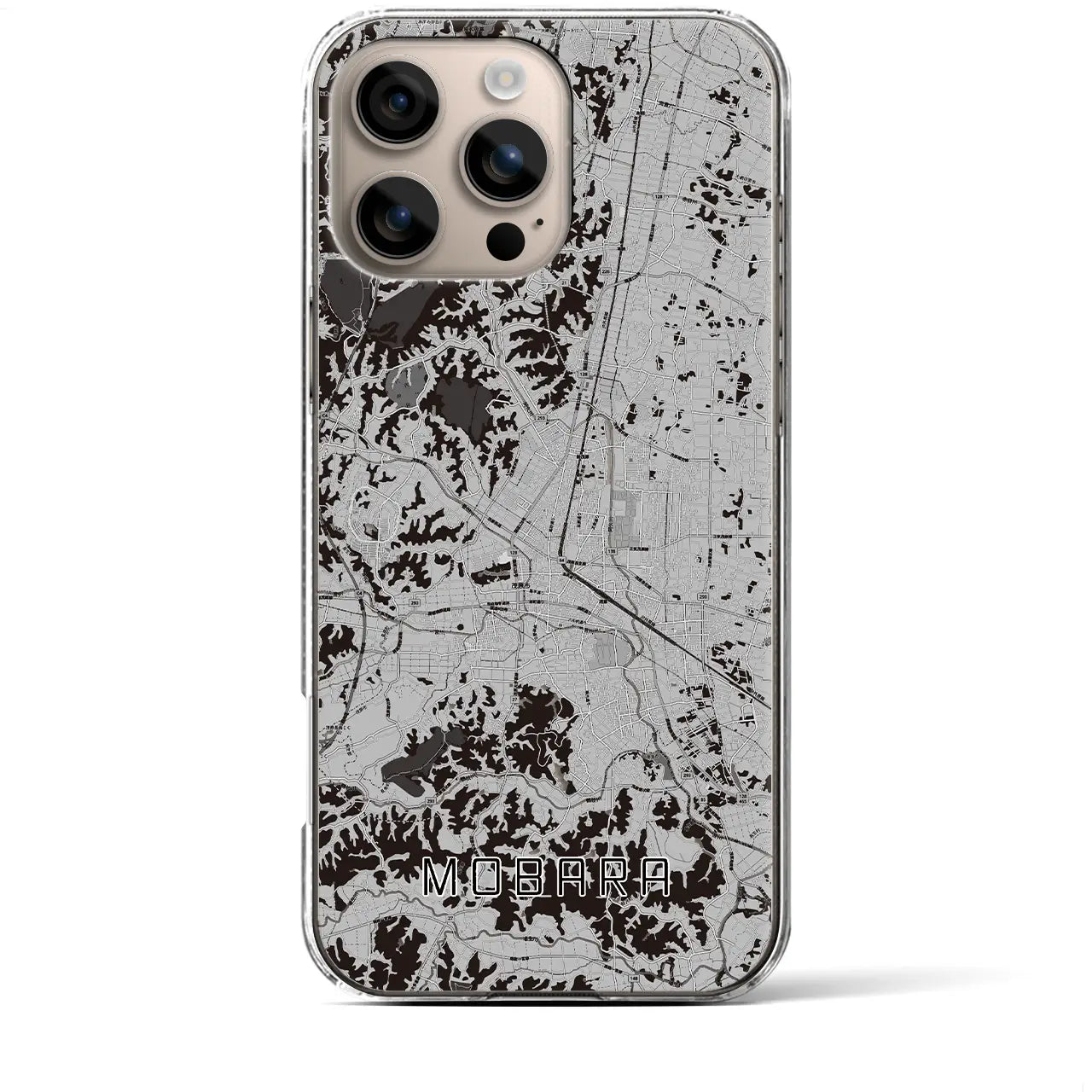 【茂原(千葉県)】地図柄iPhoneケース(クリアタイプ)